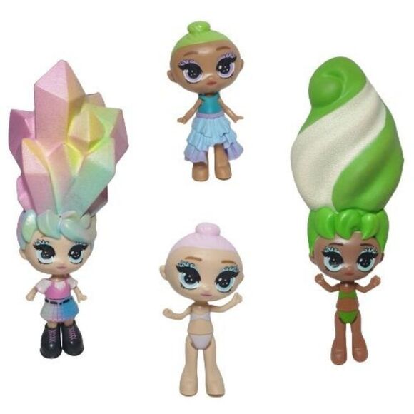 Blume Dolls Flower Pot Girls Set of 4 Mini Figures Dolls Playset - Picture 1 of 7